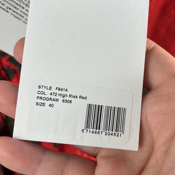 Ganni Red and Black Floral Dress - Picture 9 of 14